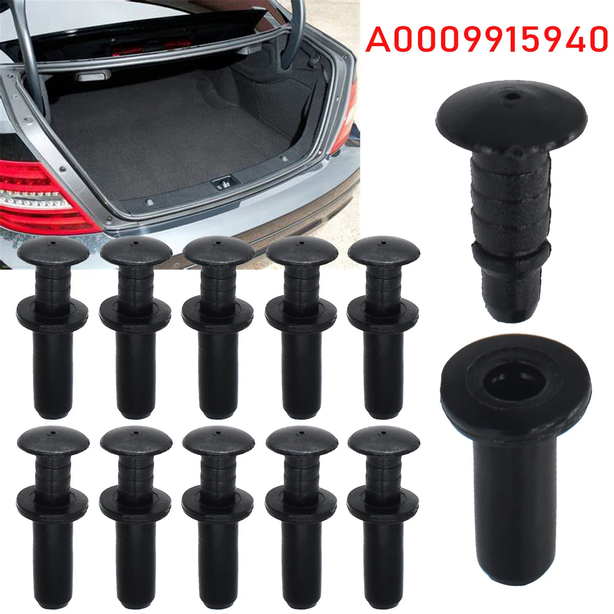 10X Car Tailgate Lining Trunk Boot Carpet Lid Trim Panel Clip For Mercedes Benz E-class W211 C Class W204 A0009915940 0009915940